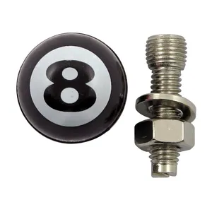 Soportes de matrícula Trik Topz, Eight Ball. Negro