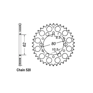 Piñón trasero JT 845.40