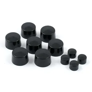 Juego de tapas de pernos de presión Smoothtopps. Negro
