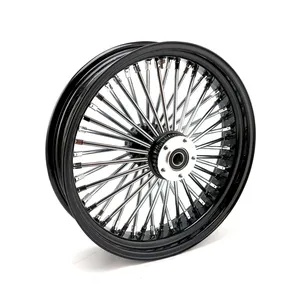 Rueda trasera MCS radial 48 radios gruesos 4.25 x 18 negra