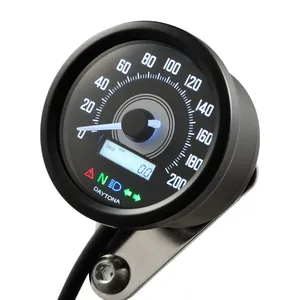 Daytona, velocímetro Velona de 60 mm negro 200 km/h