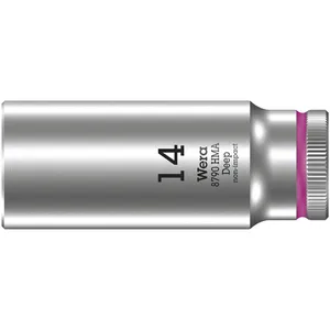 Wera, llave de vaso profunda de 14 mm