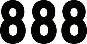 Pro Numbers - FX mini black 4"-8
