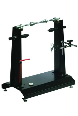 Soporte metálico para equilibrado y giro de ruedas de motocicleta