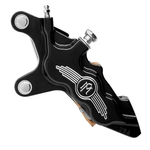 PM, pinza de 6 pistones 112x6b. Montaje directo, 13" izquierda delantera. Negro CC