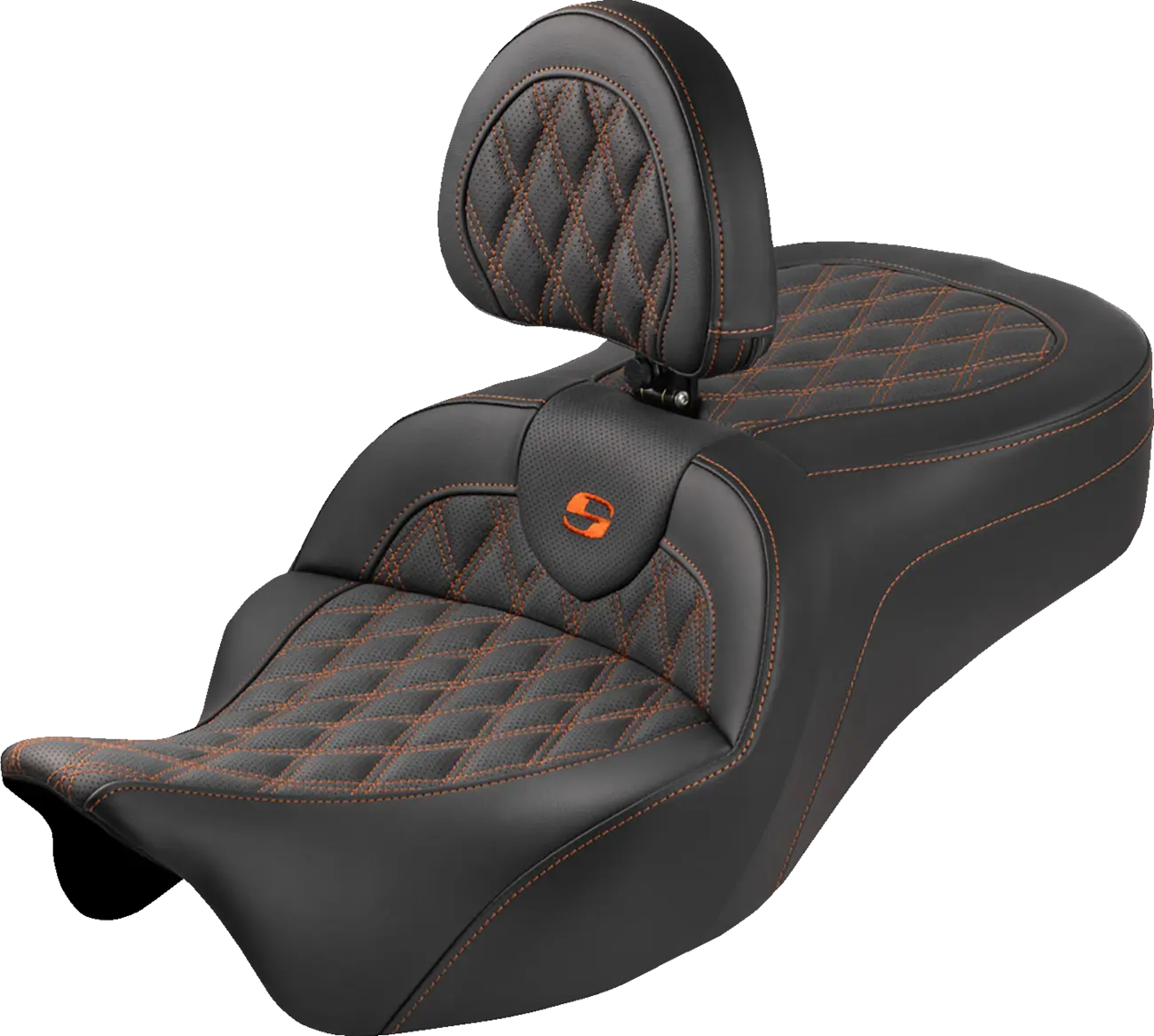 Asiento Roadsofa King negro para Harley-Davidson Touring