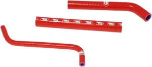 Radiator hose kit - red silicone tubes