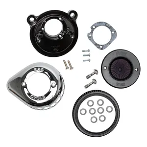 S&S, kit de filtro de aire 'Air Stinger Stealth'. Lágrima, cromado