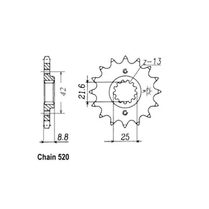 Piñón delantero JT 516.16