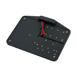 CPV, soporte de matrícula solo con PlateLight LED EU. Negro