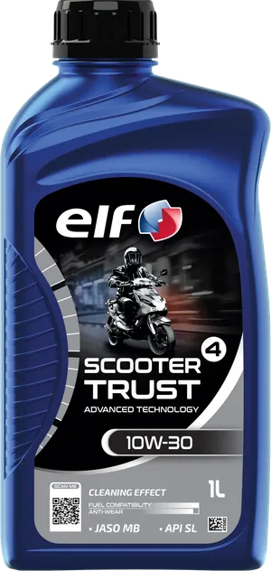 Botella de aceite sintético 10W-30 Trust ADV SYN para scooters