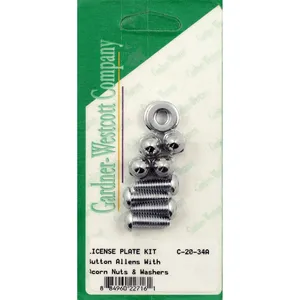 Kit de montaje de la placa de matrícula al soporte. Cromado. Acorn
