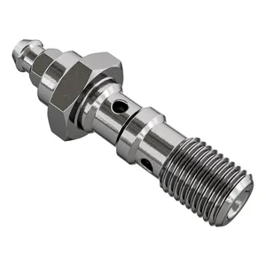 Goodridge, perno banjo doble M10 x 1.00 con purgador