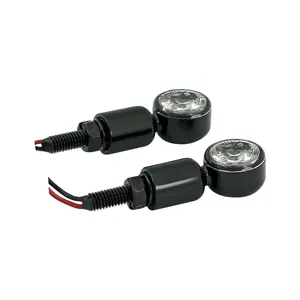 Intermitentes LED Mc1 negros, lente transparente