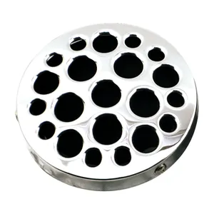 Conjunto filtro de aire Baby Moon con perforaciones en acabado metálico