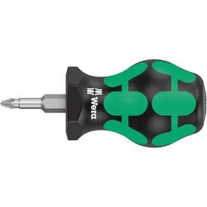 Destornillador corto Wera serie 355 PZ1 para tornillos Pozidriv