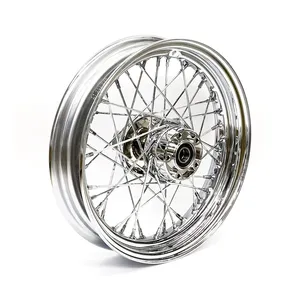 Rueda delantera 3.00 x 16 con 40 rayos cromados