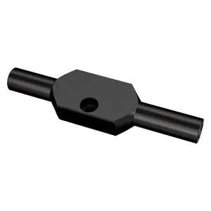 Goodridge T de freno de aluminio. Acero al carbono con chapado negro.