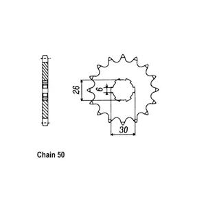 Piñón delantero JT 568.16