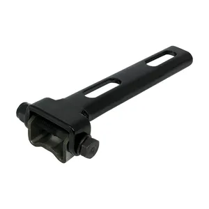 Bisagra de asiento individual universal, montaje cuadrado, para soldar. Negro