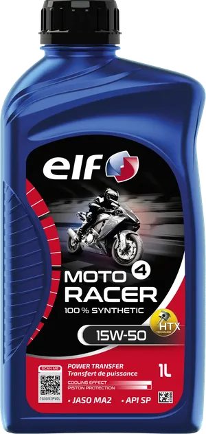Botella de aceite sintético para motocicletas 4 tiempos 15W-50