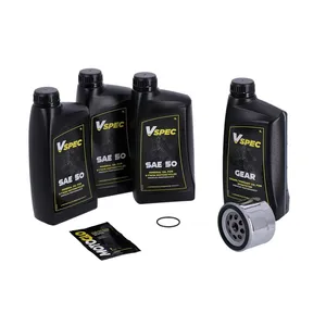 MCS, kit d'entretien 'Big Oil'. Minéral SAE50. Filtre chromé