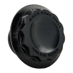 Arlen Ness, tapa de gasolina 12 puntos. Negro