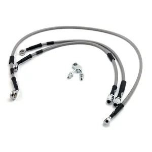Manguera de freno MCS by Goodridge delantera, acero inoxidable con recubrimiento transparente
