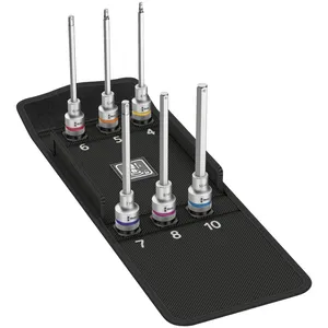 Juego de puntas hexagonales Wera Zyklop con accionamiento de 1/2" - Métrico