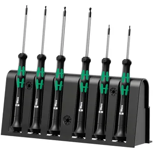 Juego de destornilladores micro Wera de 6 uds para aplicaciones electrónicas