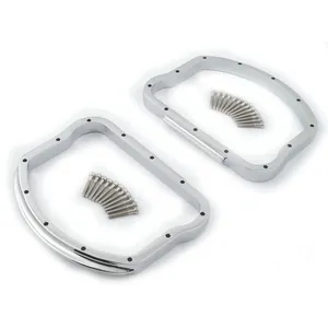 Kit de anilla en D para tapa de balancines Panhead. Cromado