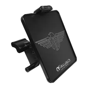 HeinzBikes, soporte lateral para matrícula. Negro