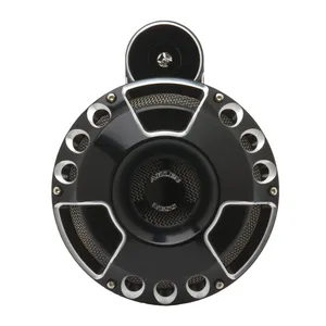 Arlen Ness, kit de cuernos de aluminio, Deep Cut. Negro CC