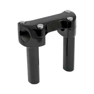 Juego de elevadores de manillar de 4.5" + abrazadera superior. Negro