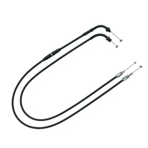 Cable de acelerador metálico con fundas protectoras para Harley-Davidson