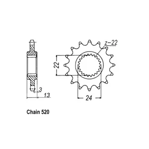 Piñón delantero JT 1126.16