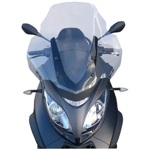 Parabrisas transparente curvado para motocicleta
