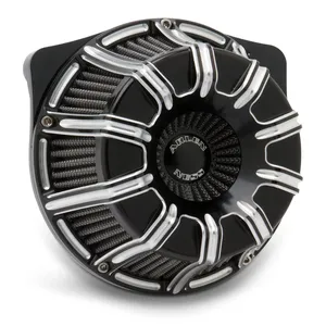 Arlen Ness, kit de filtro de aire invertido '10-Gauge'. Negro CC