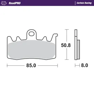Pastillas de freno delanteras Moto-Master RoadPro serie racing. Carbono