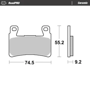 Pastillas de freno delanteras Moto-Master RoadPro. Cerámicas