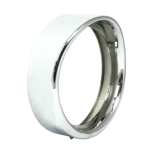 Anillo de adorno empotrado con visera. Faro principal de 7". Cromado