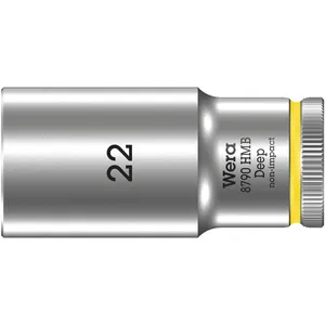 Wera, llave de vaso profunda de 22 mm