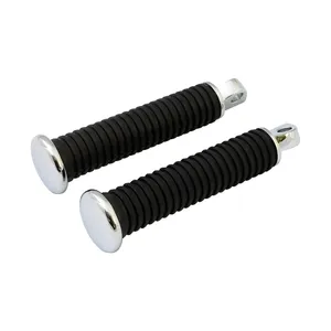Juego de estriberas estilo OEM. Tapón final cromado. Extendidas