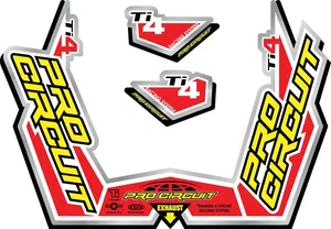 Exhaust stickers - Ti-4 GP logo decal kit
