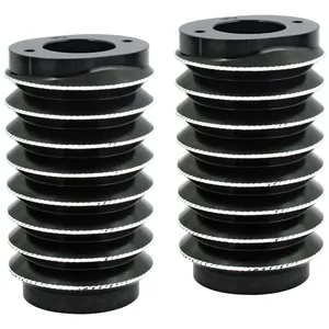 Arlen Ness, fundas de horquilla Retro. Negro con bordes cortados en diamante <span style="color: red;font-size: 0,5em">- PEDIDO ESPECIAL -</span>