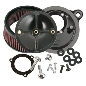 S&S, kit de filtro de aire Stealth. Para cuerpo de acelerador S&S de 66mm