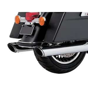 Vance & Hines, silenciadores de salida Twin Slash Round de 4". Cromados