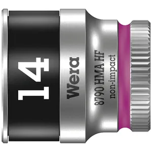 Llave de vaso Wera Zyklop 1/4" con función de retención - Métrica 14.0