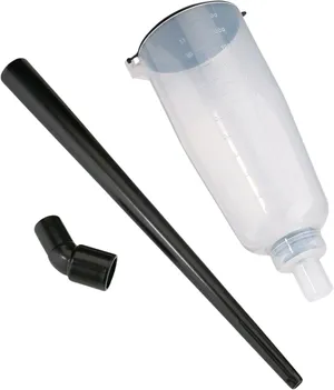 Embudo ajustable negro para llenado de aceite en motocicletas