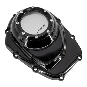 Trask, tapa de árbol de levas serie Assault con ventana. Negro mate